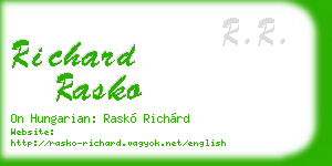richard rasko business card